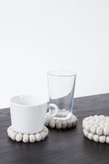 myfelt beige Glass Coaster